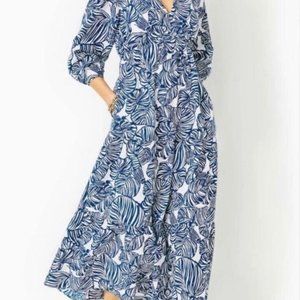 Lilly Pulitzer Navy Blue Maxi Dress-New-Size10